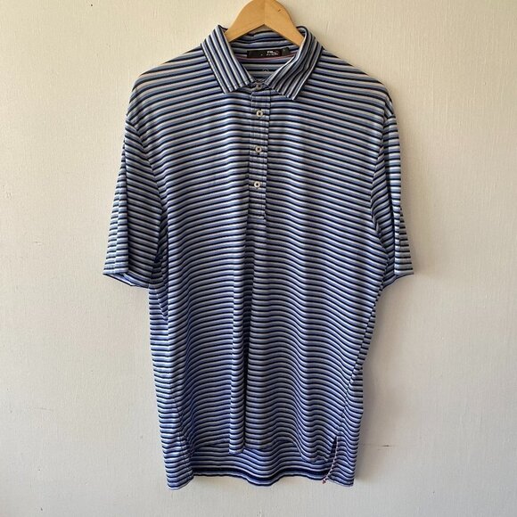 RLX Ralph Lauren Other - Ralph Lauren X Polo Shirt Mens XL Blue Striped Short Sleeve Collared Preppy Golf